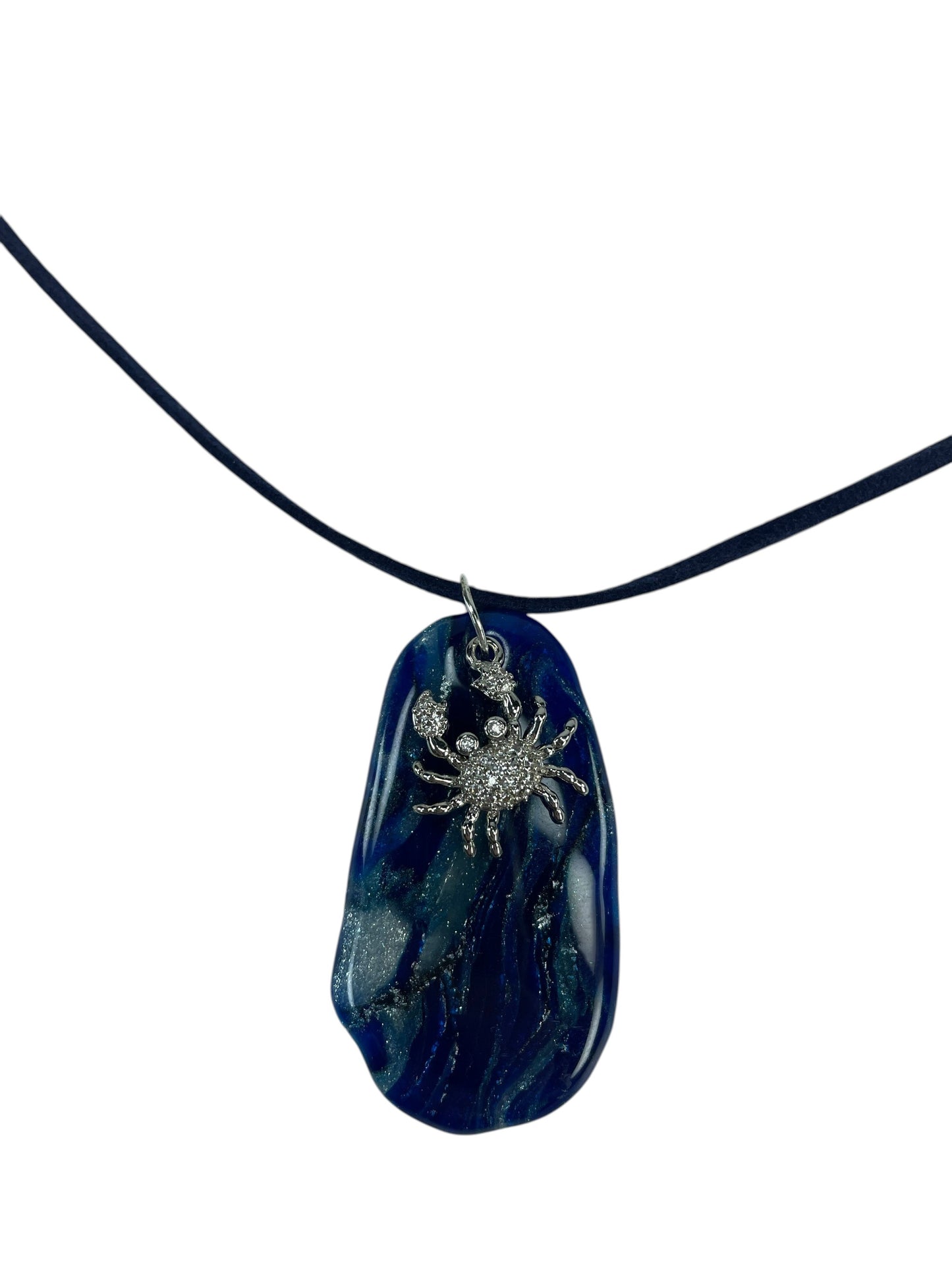 Ocean-inspired pendant with silver-toned crab charm Necklace