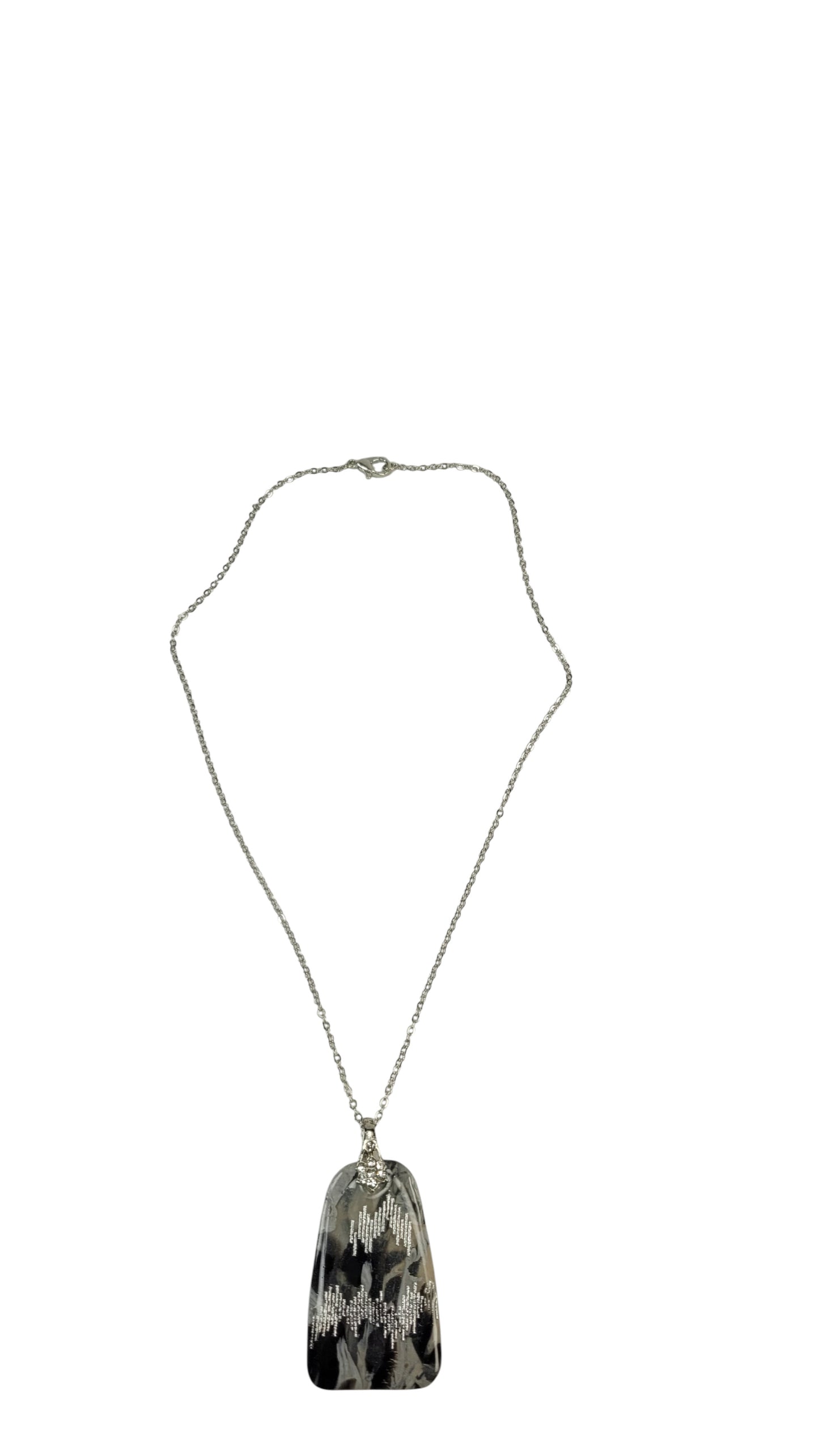 Grey, silver and translucent Necklace