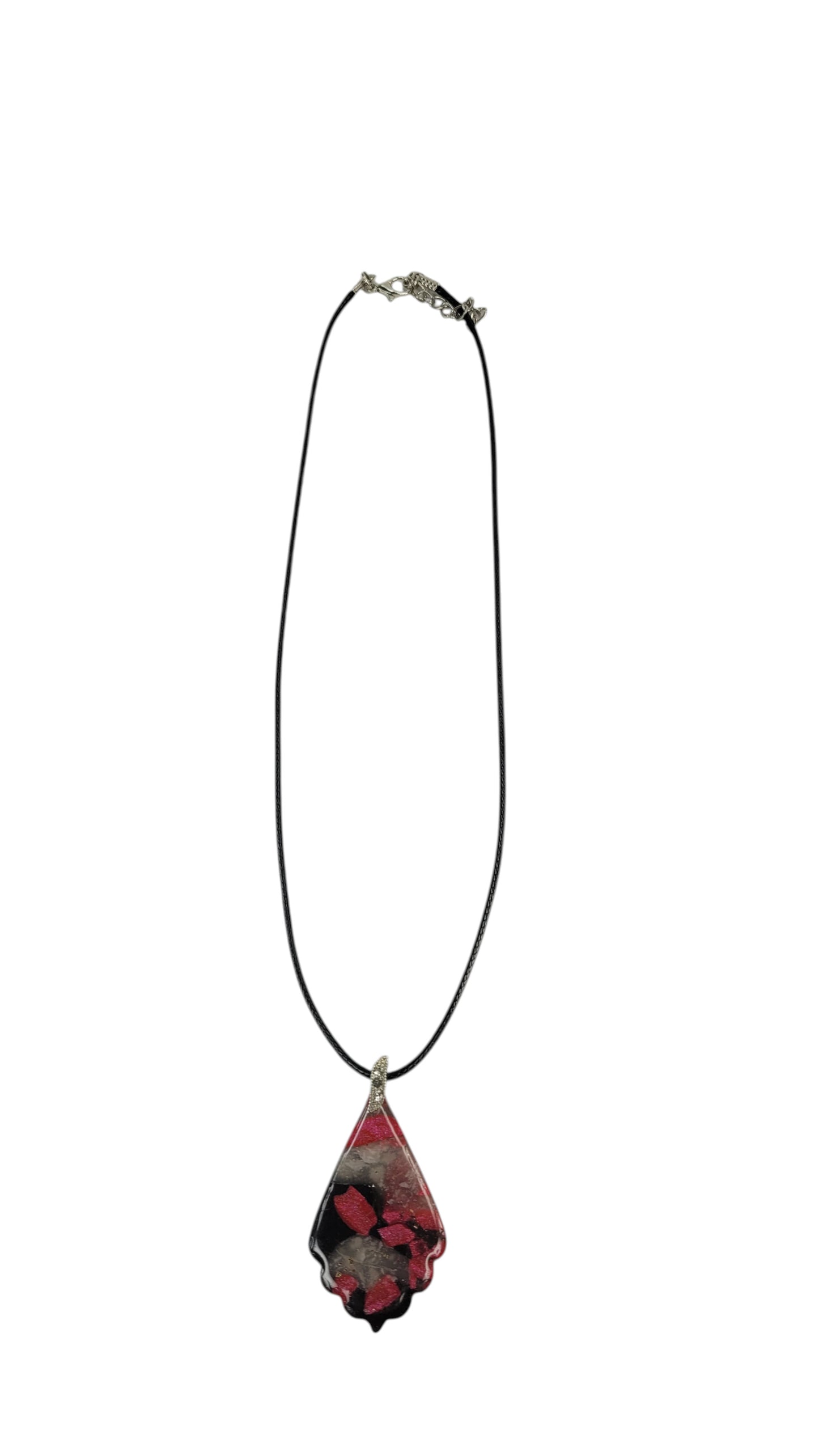 Quietly dramatic with bursts of crimson Necklace