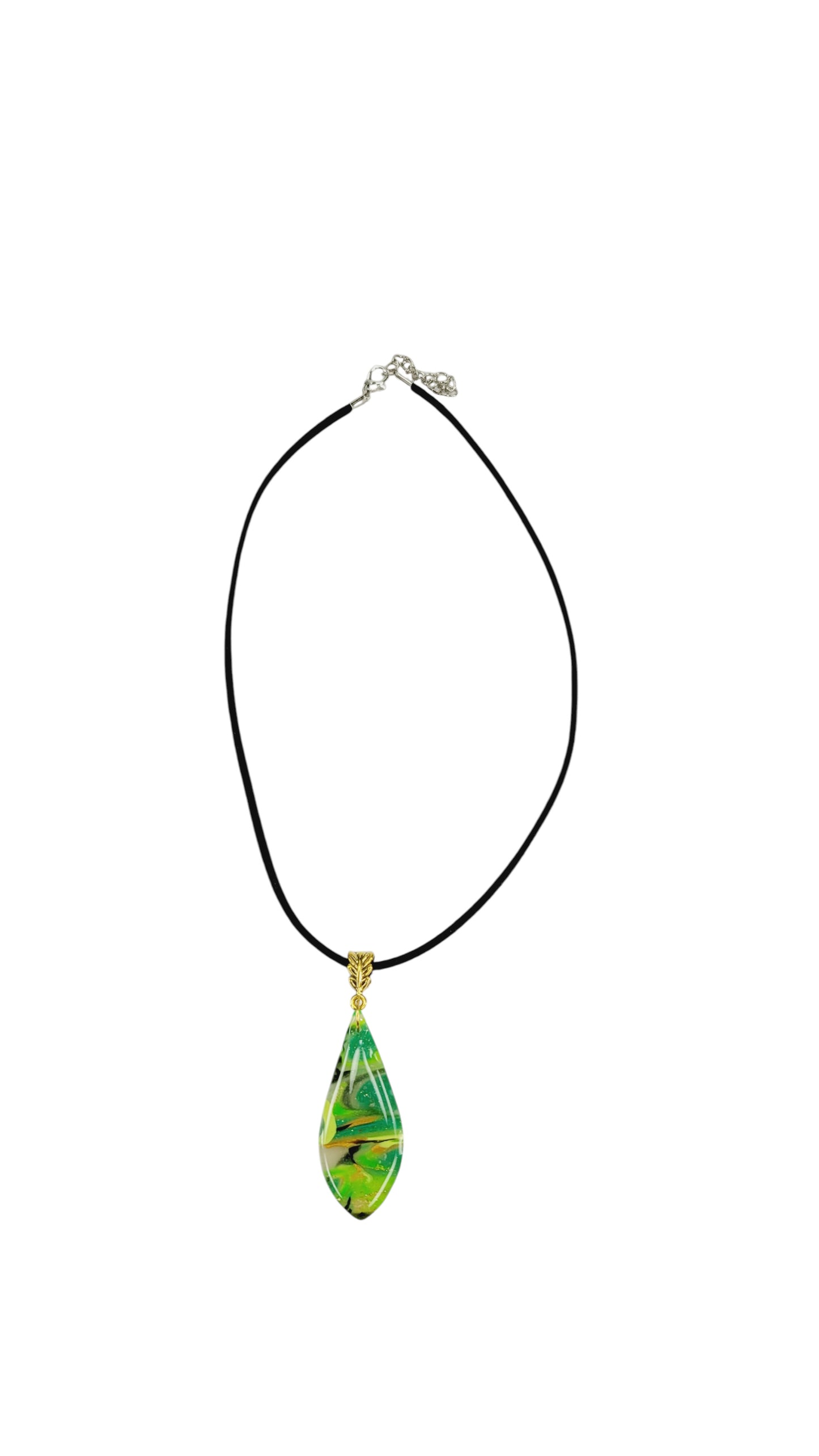 Green, yellow, and translucent Necklace