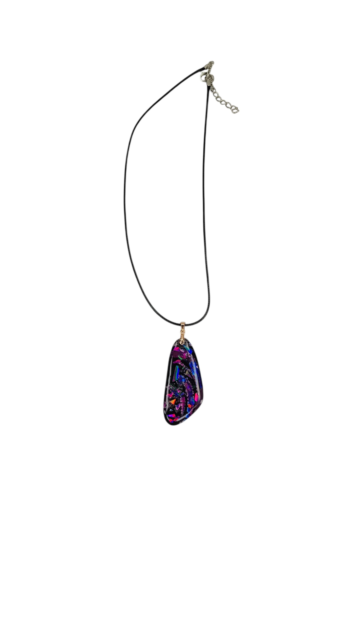 Dazzling mosaic on black Necklace