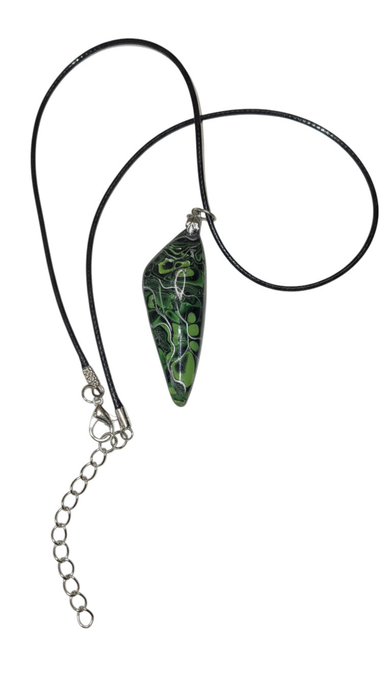 Green unique cabochon Necklace