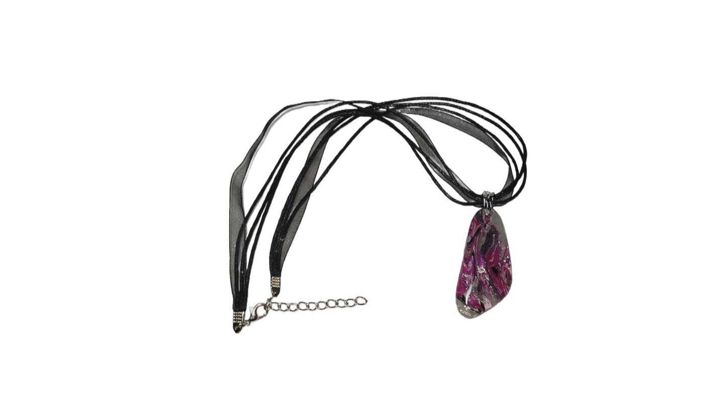 Wine and translucent Necklace