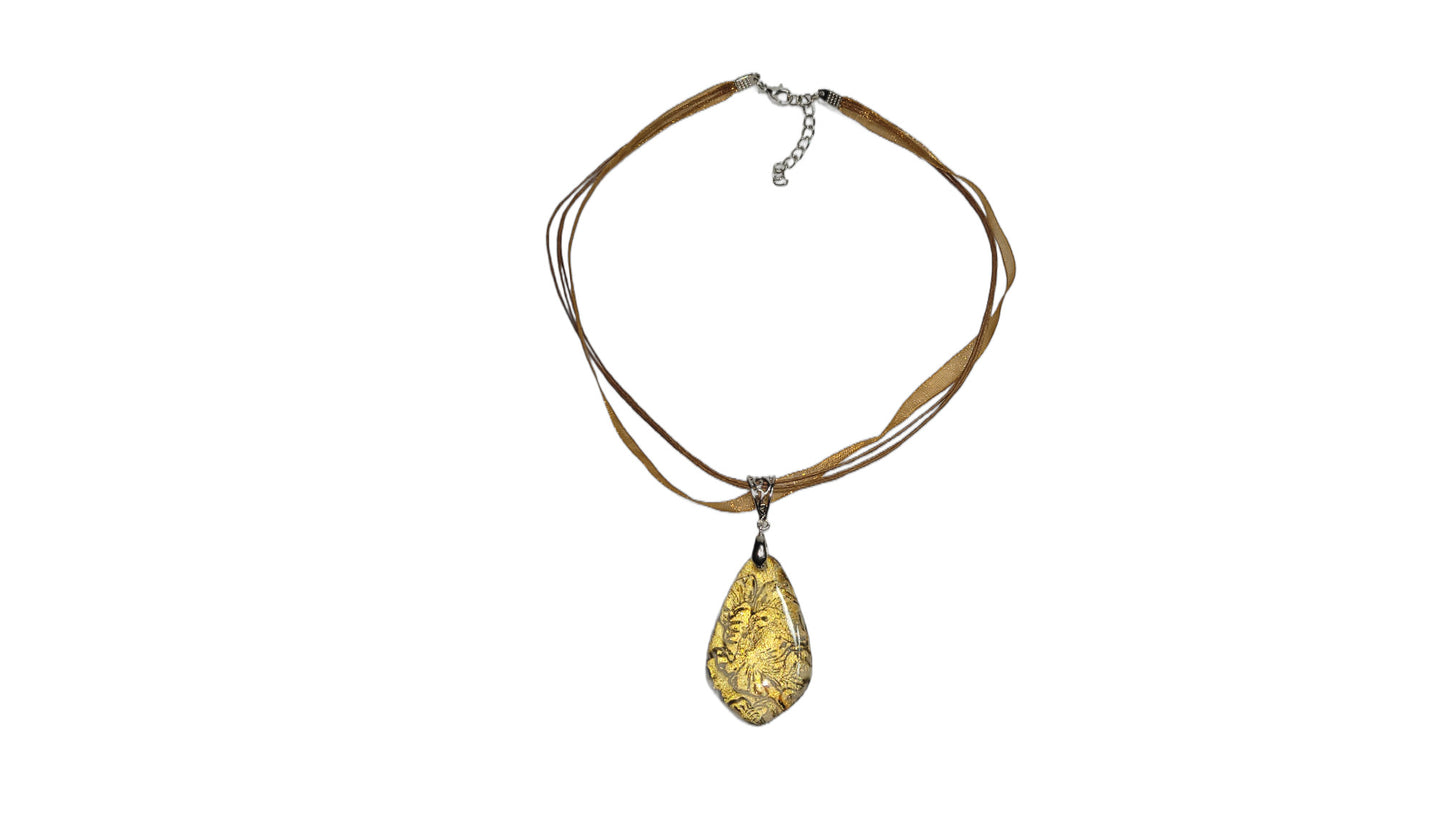 Golden abstract Necklace