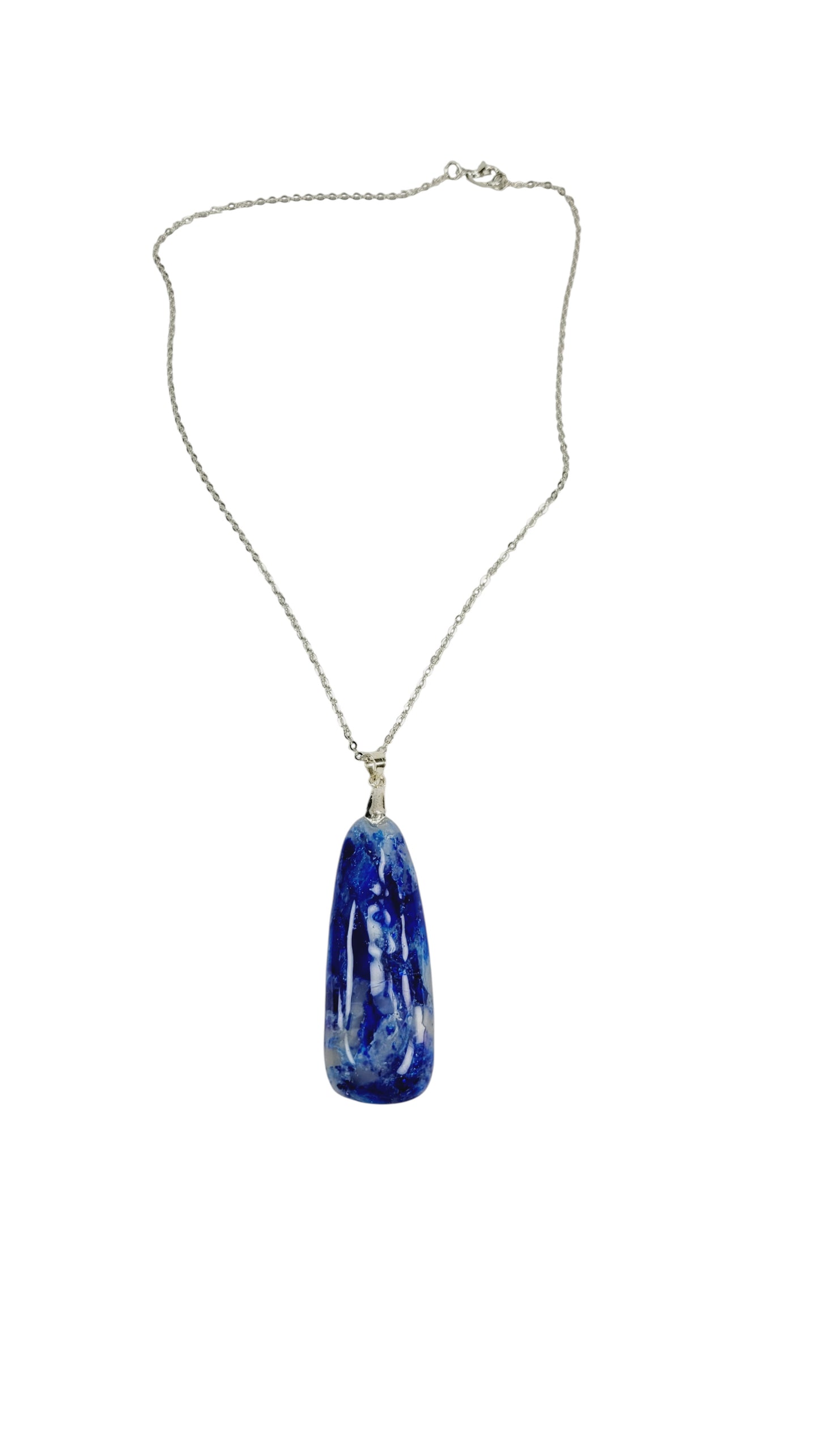 Deep cobalt blue and translucent cabochon Necklace