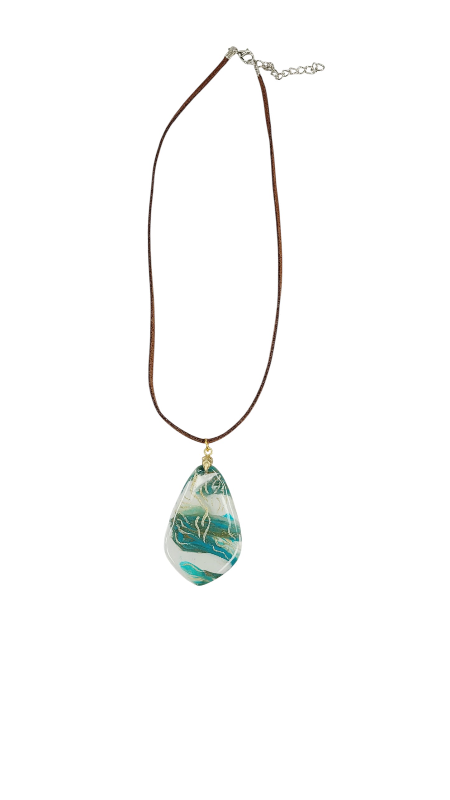 Turquoise, soft white, and delicate gold accents Necklace