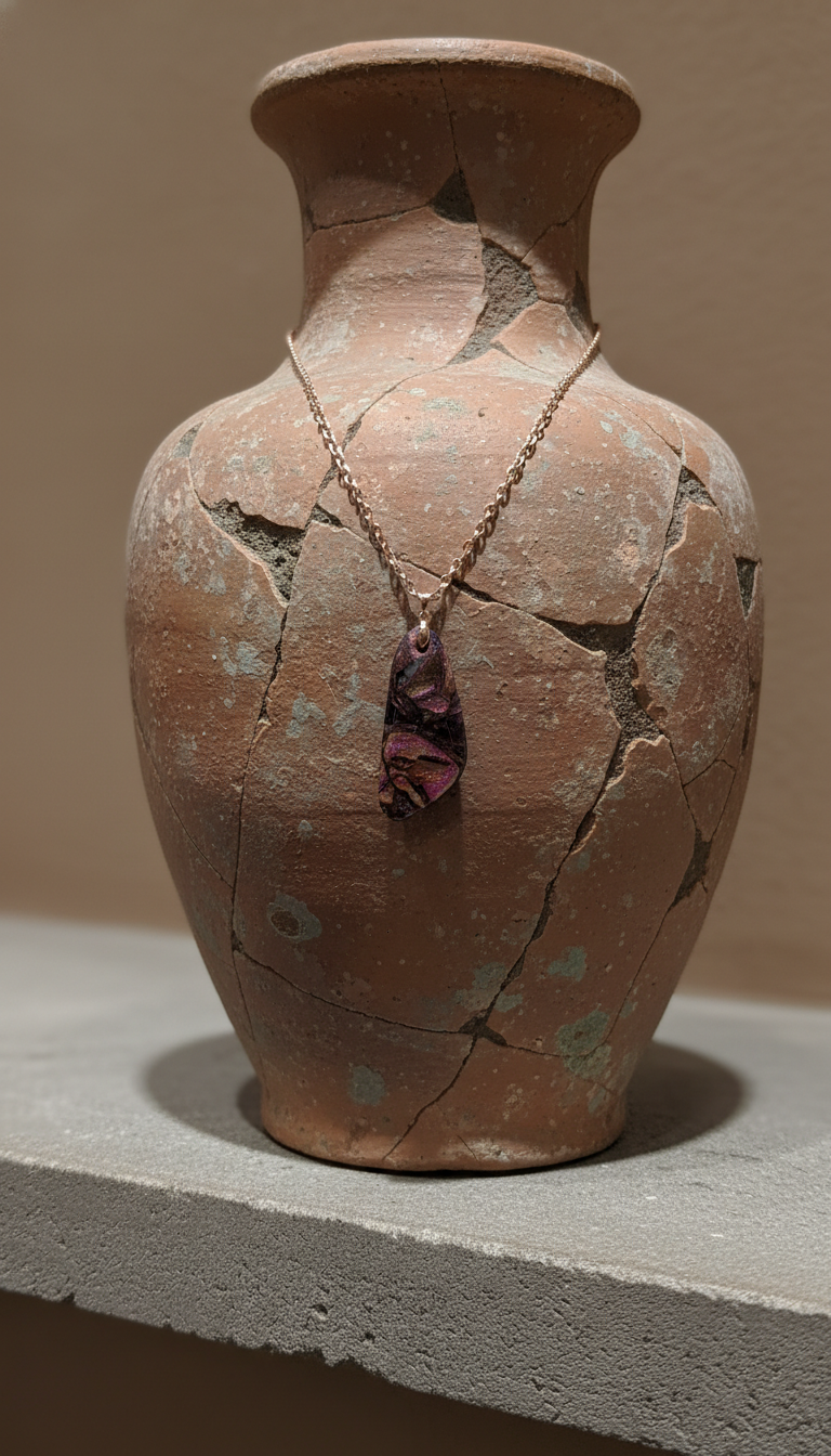 Very unique pink and gold Necklace