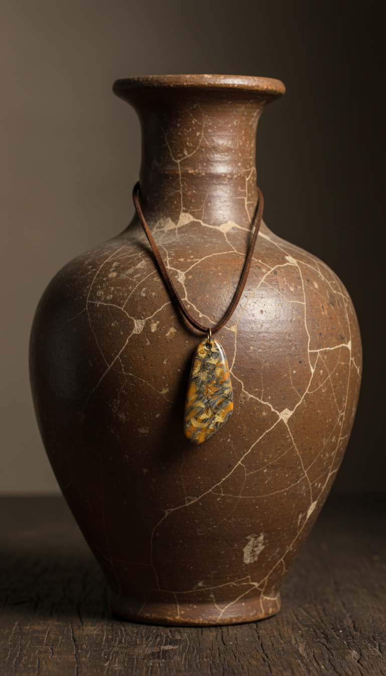 Orange golden Necklace