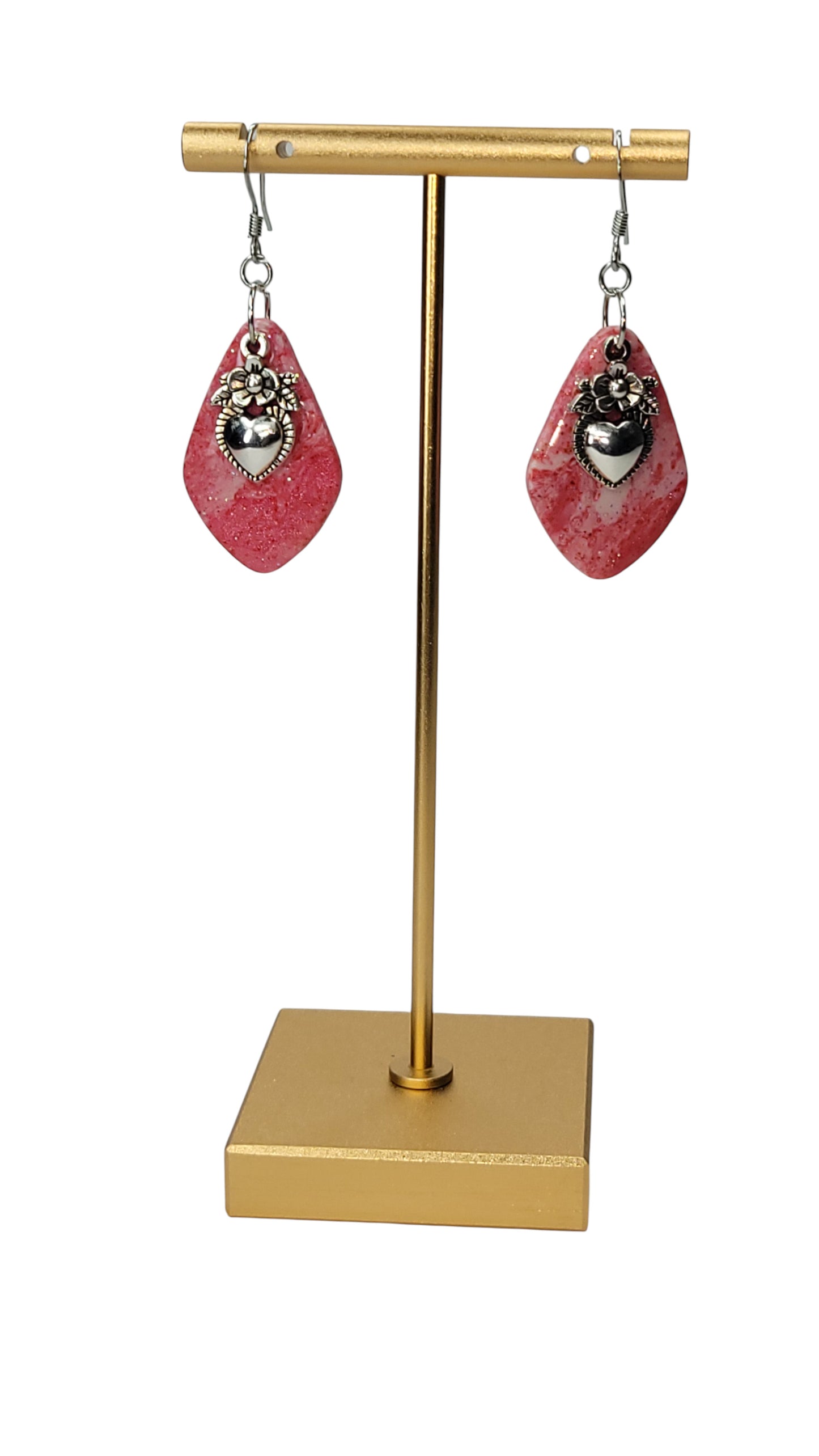 Soft rose-pink drop Earrings