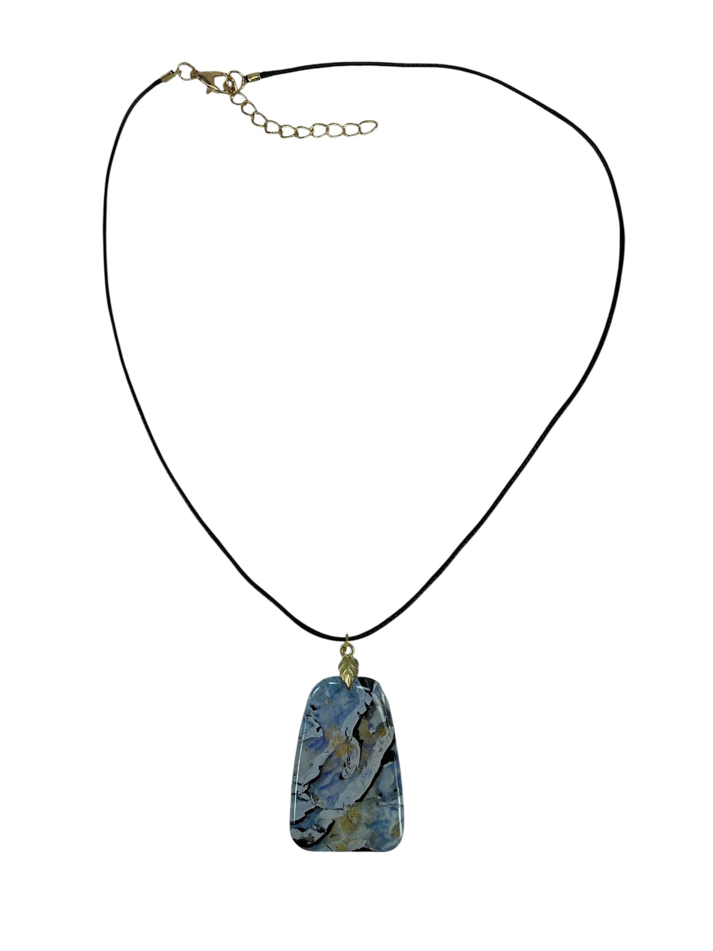 Ripped blue gold and violet Necklace