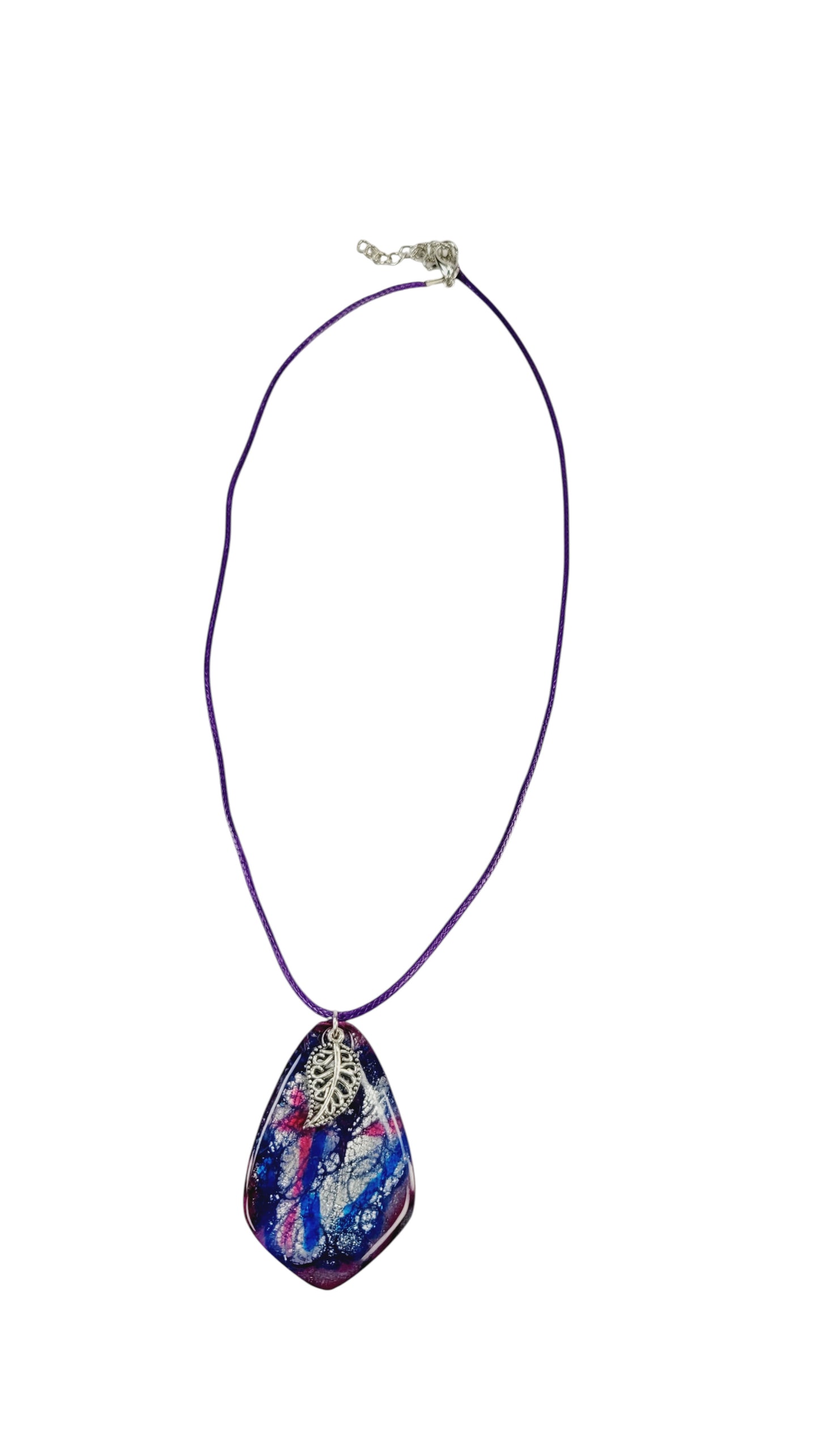 Deep blue, purple, and touches of magenta Necklace