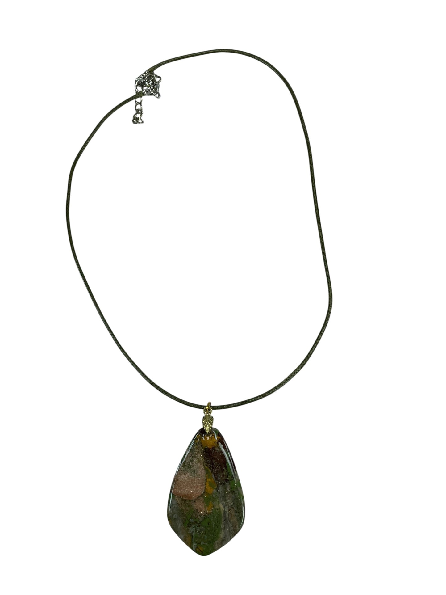 Softly earthy DOUBLE-sided  pendant Necklace