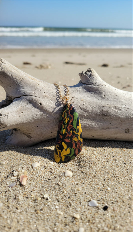 Rich autumnal color pendant Necklace