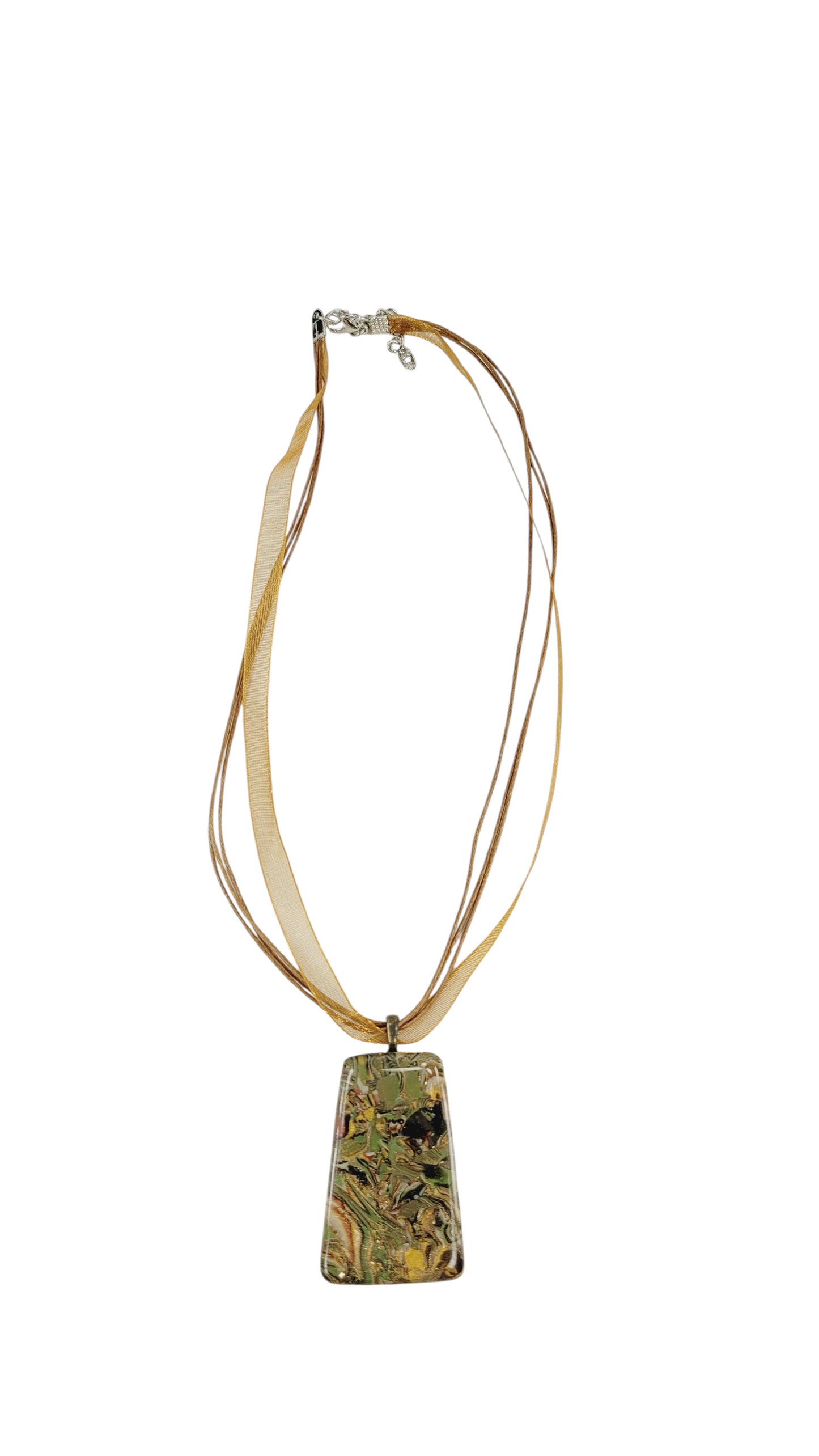 Earthy, grounded design resembles a miniature landscape Necklace