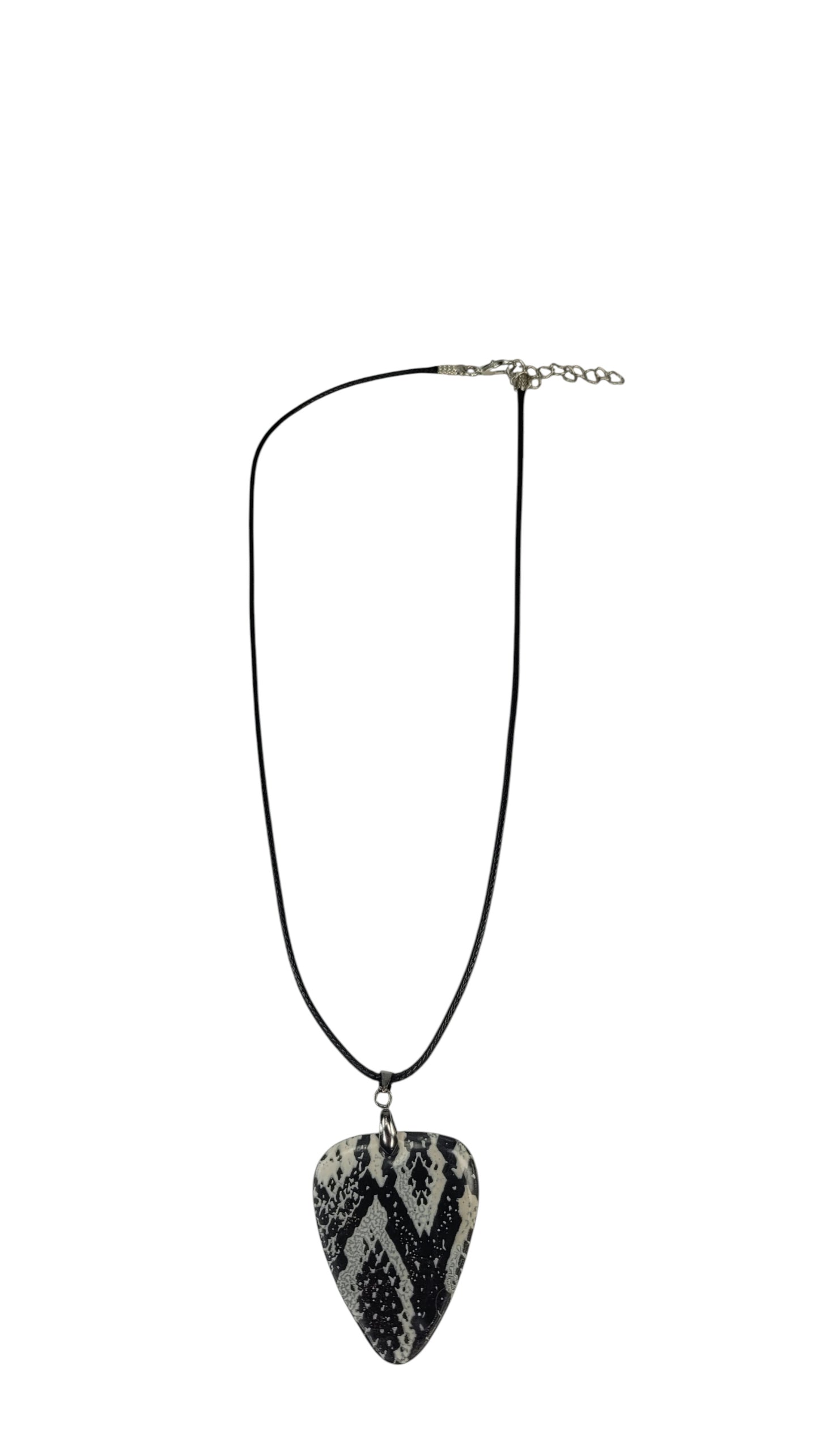 Striking black and ivory snakeskin pattern Necklace