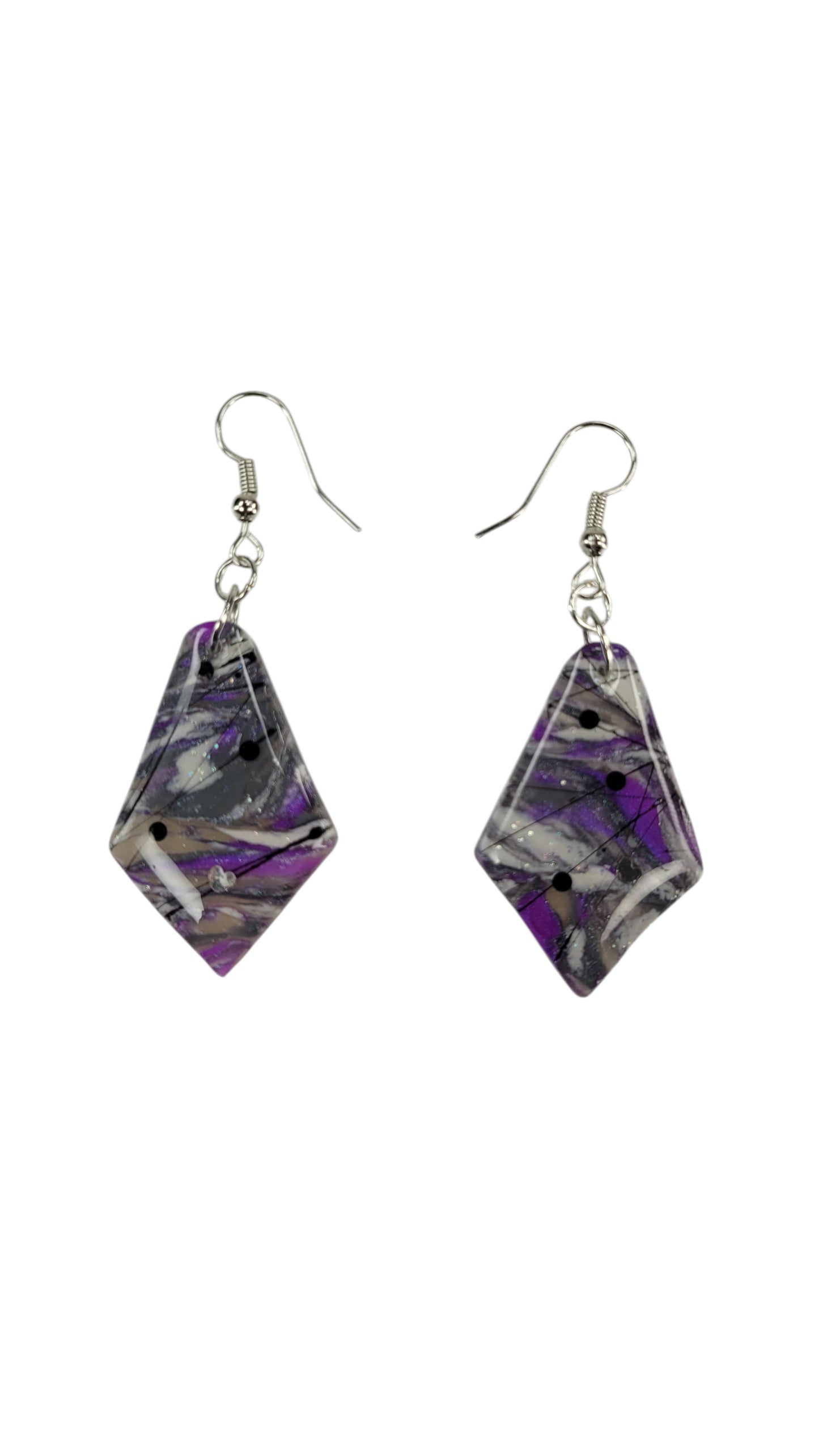 Angular, diamond-shaped drop Earrings