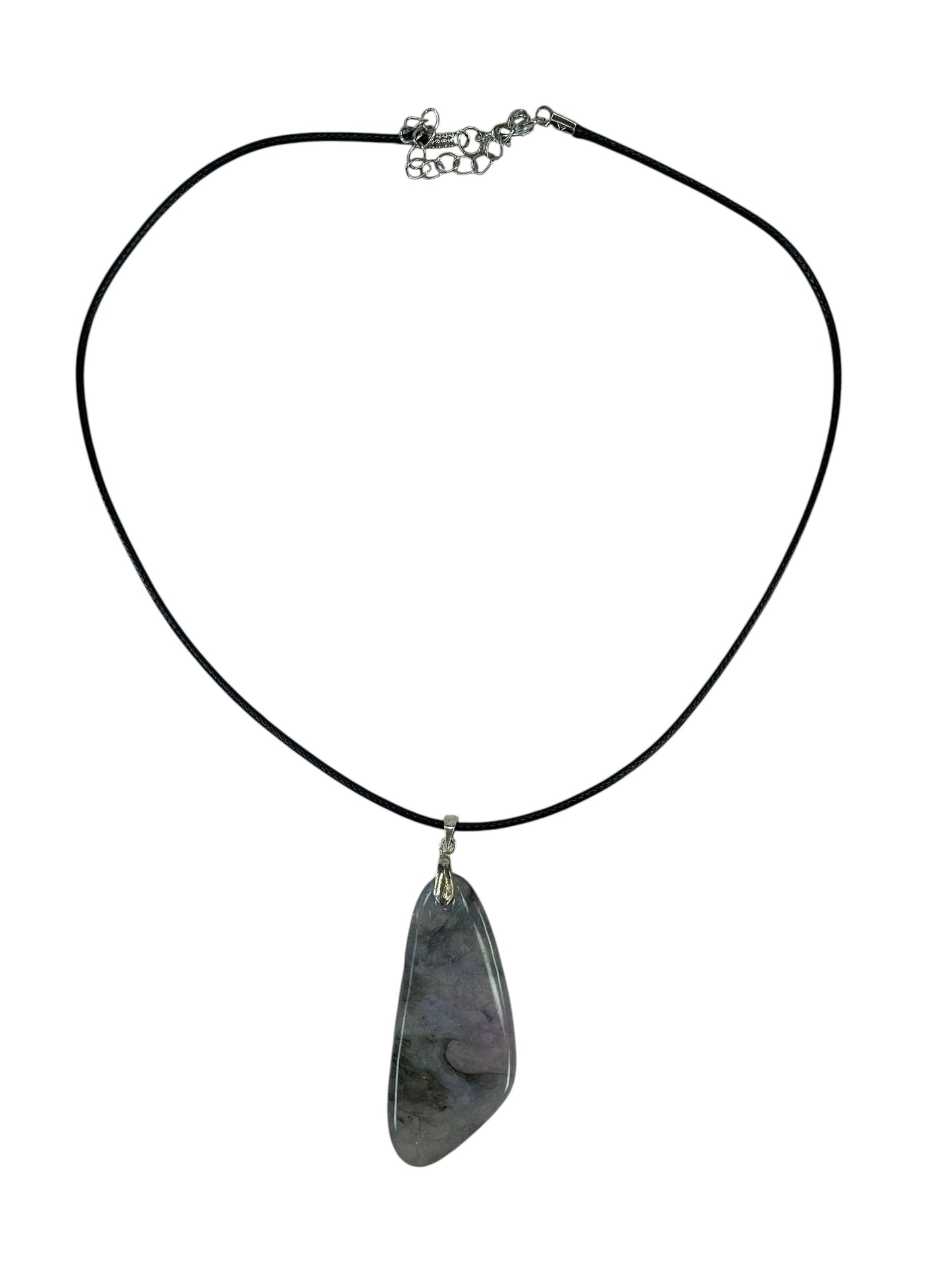 Asymmetrical, soft smoky grays, light charcoal, and hints of lavender Necklace