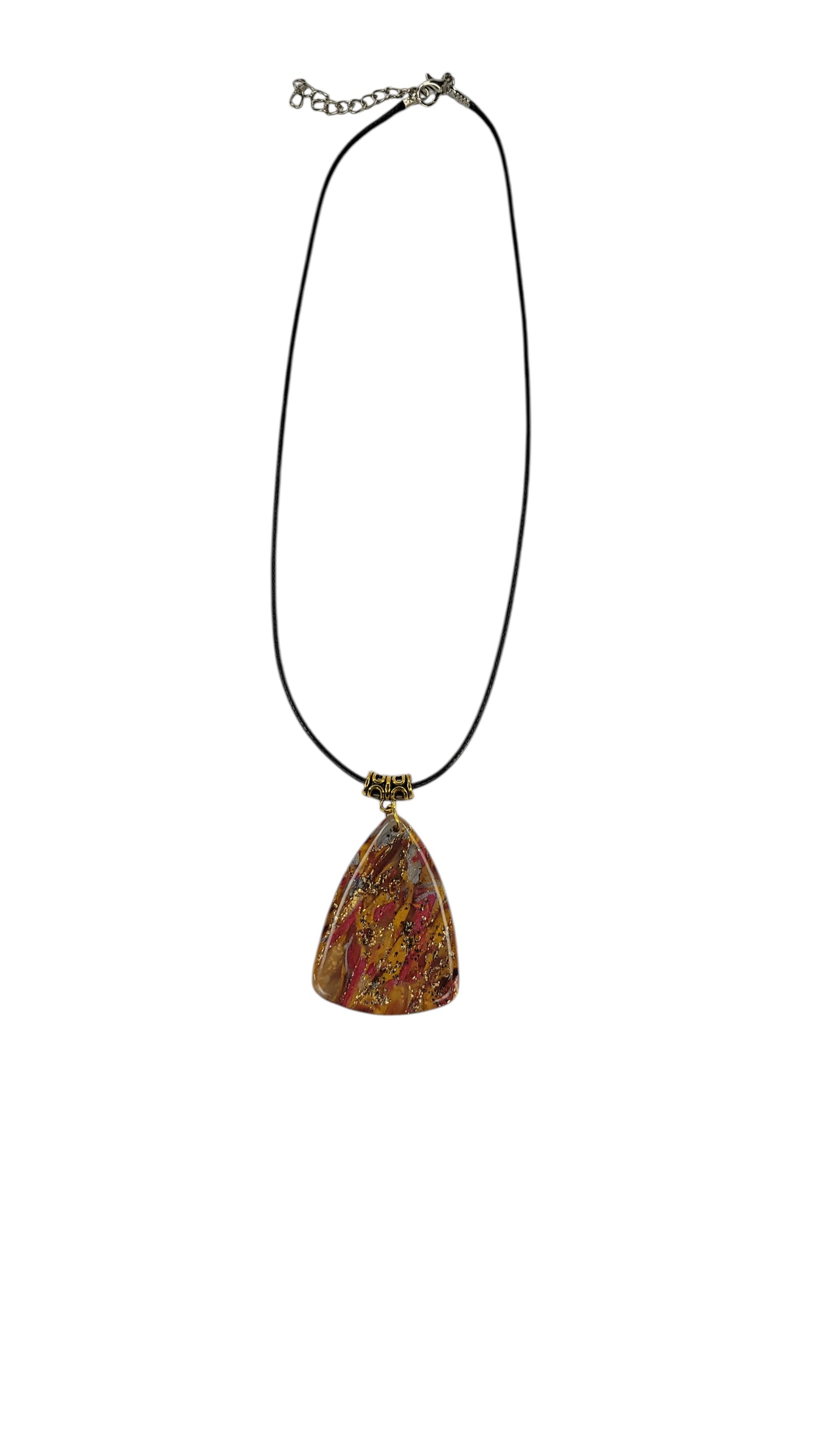 Warm hues with tiny golden flecks Necklace