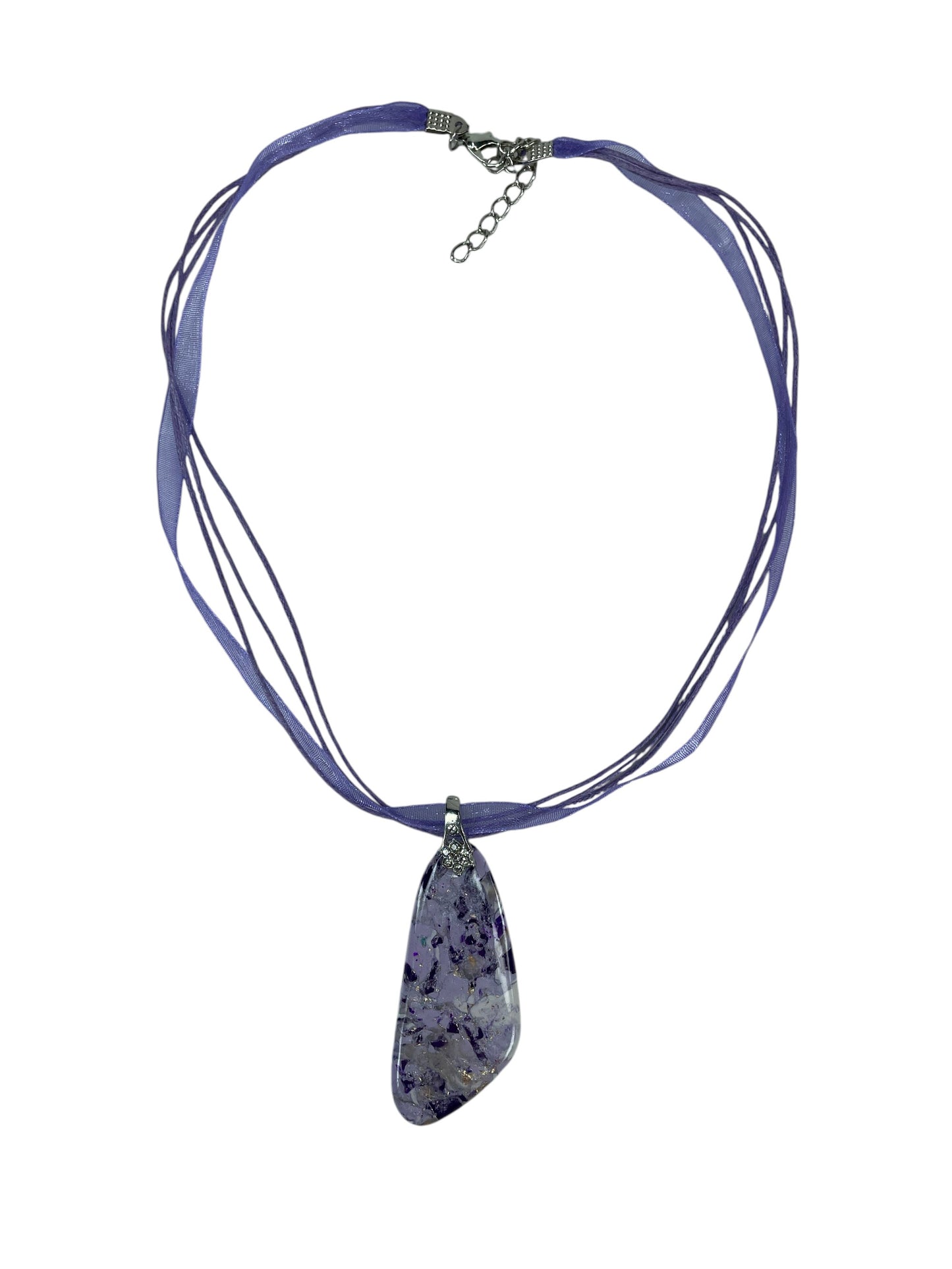 Lavender pendant with layers of soft violet, lilac, and deep plum Necklace
