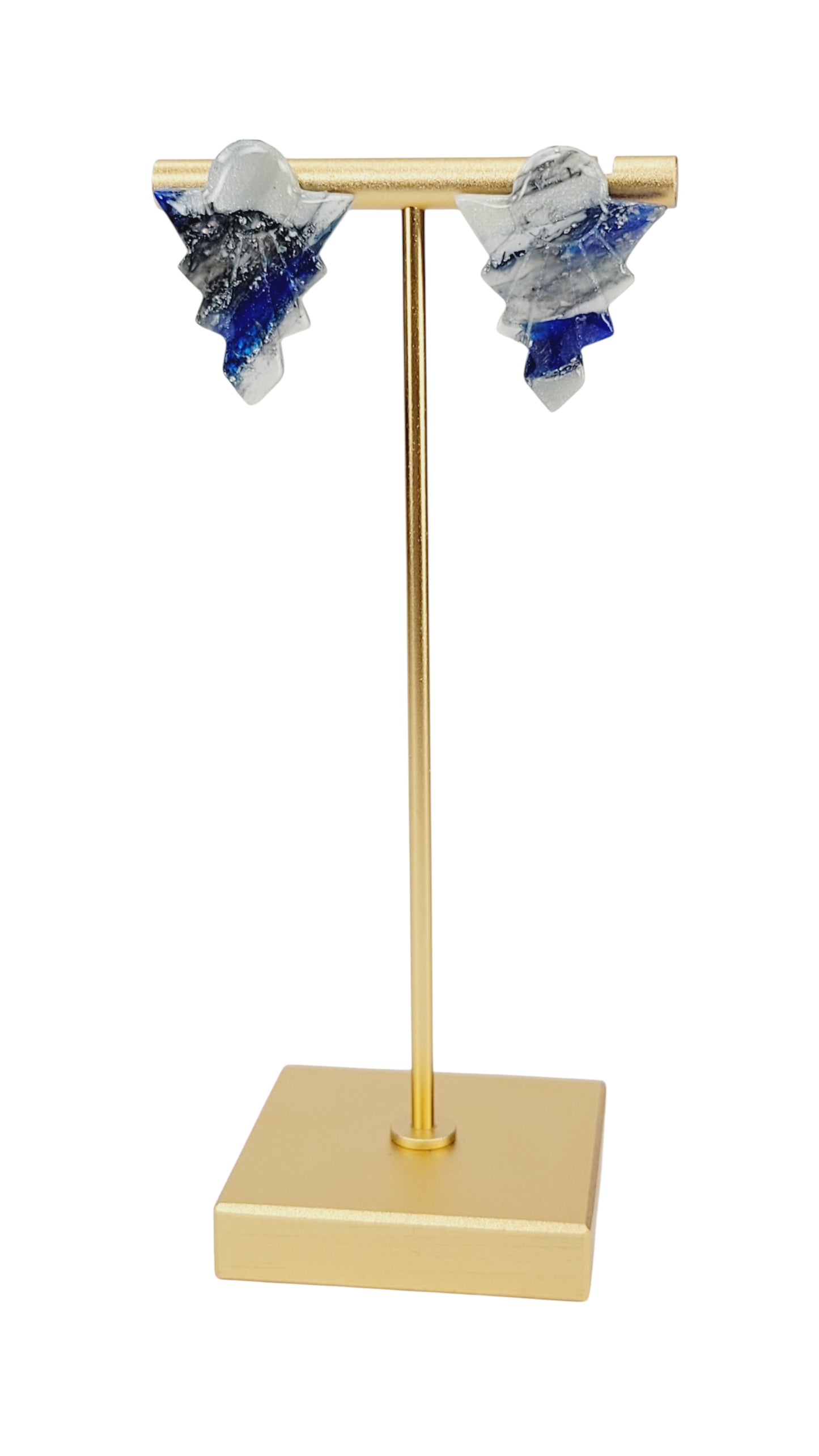 Blue cool and sculptural Studs