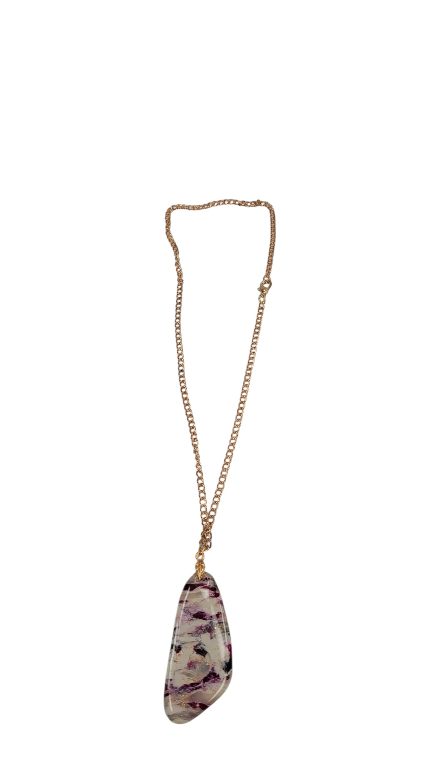 Soft shades of ivory and pearl mixed with berry Necklace