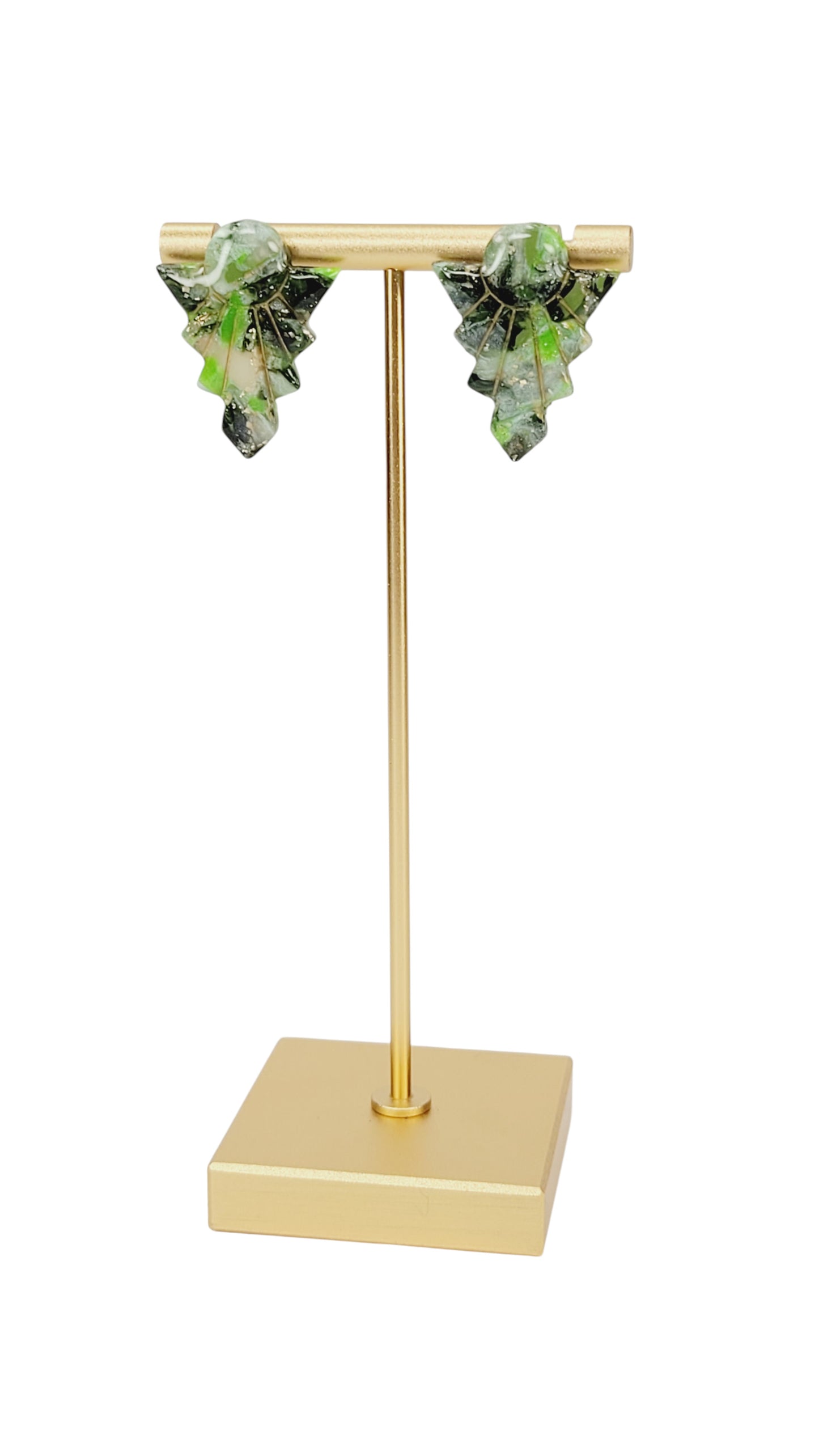 Light green sculptured Studs
