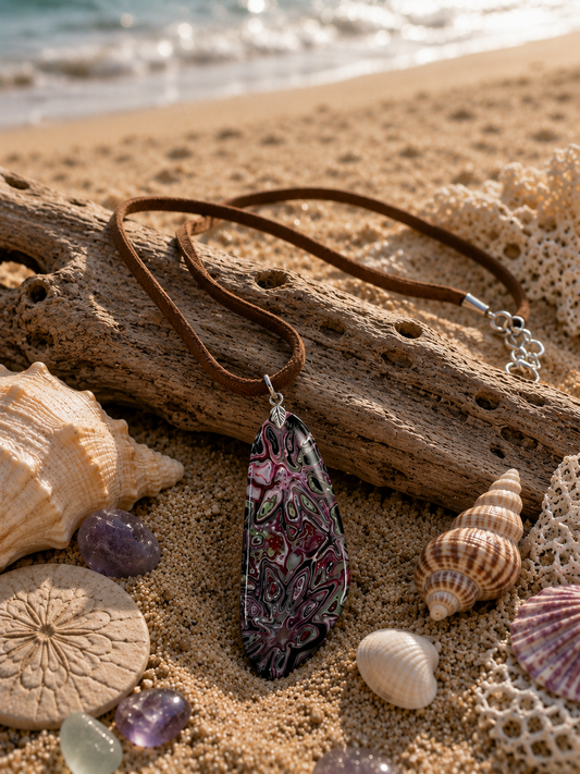 Intricate abstract floral design Necklace
