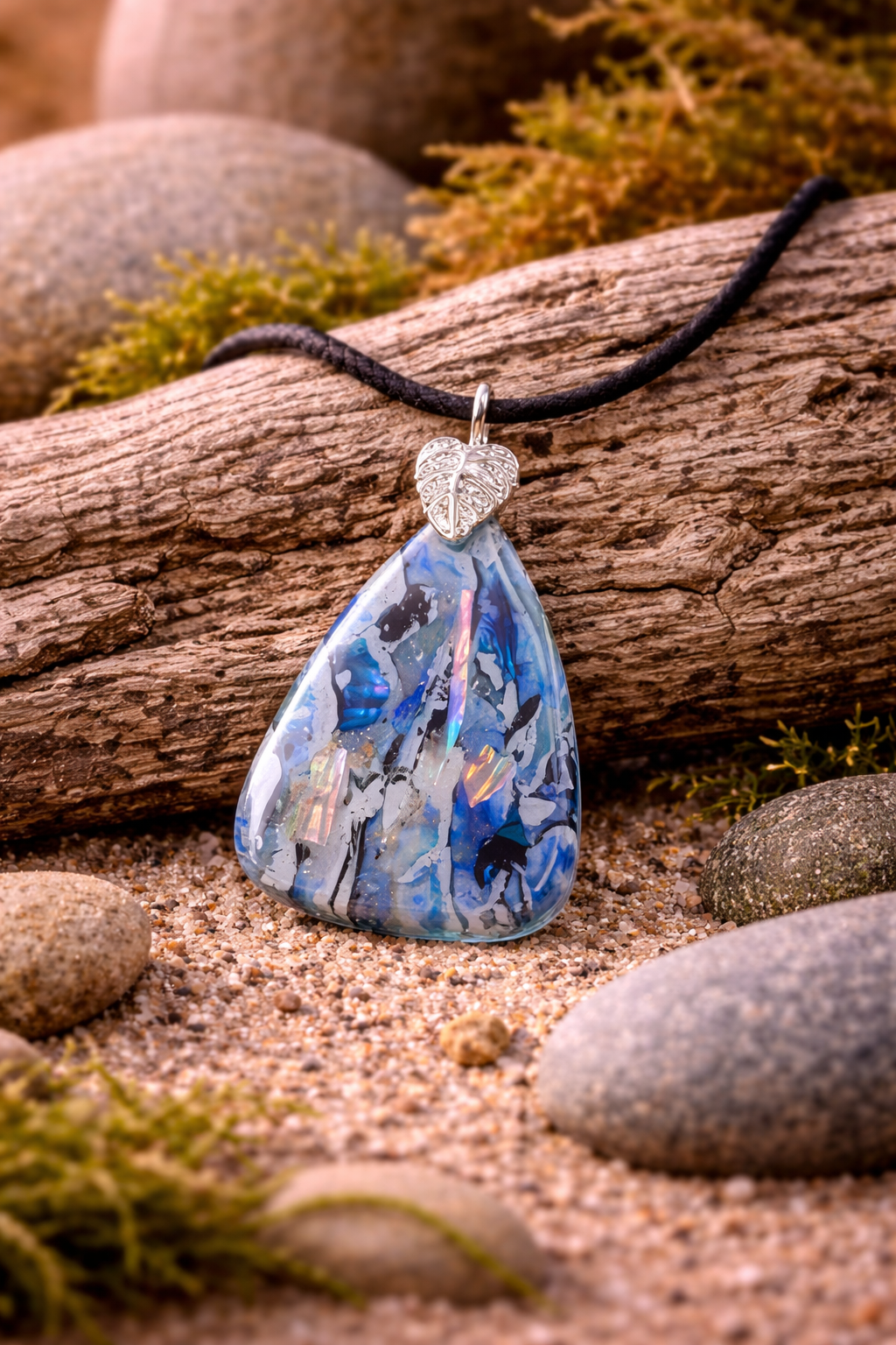 Iridescent ocean-inspired pendant graceful Necklace