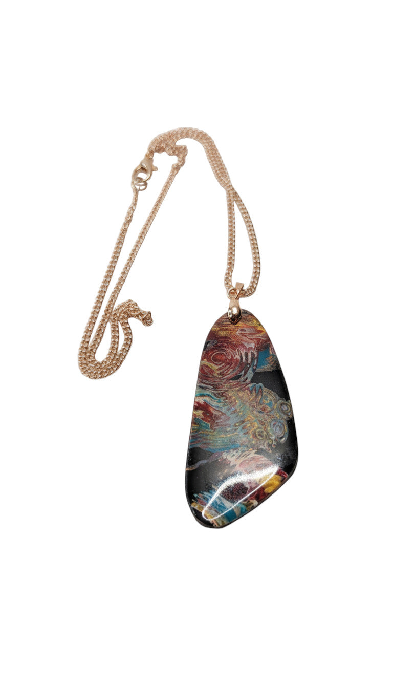 Multicolor on black Necklace
