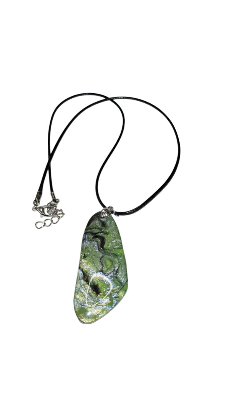 Light green and silver Necklace