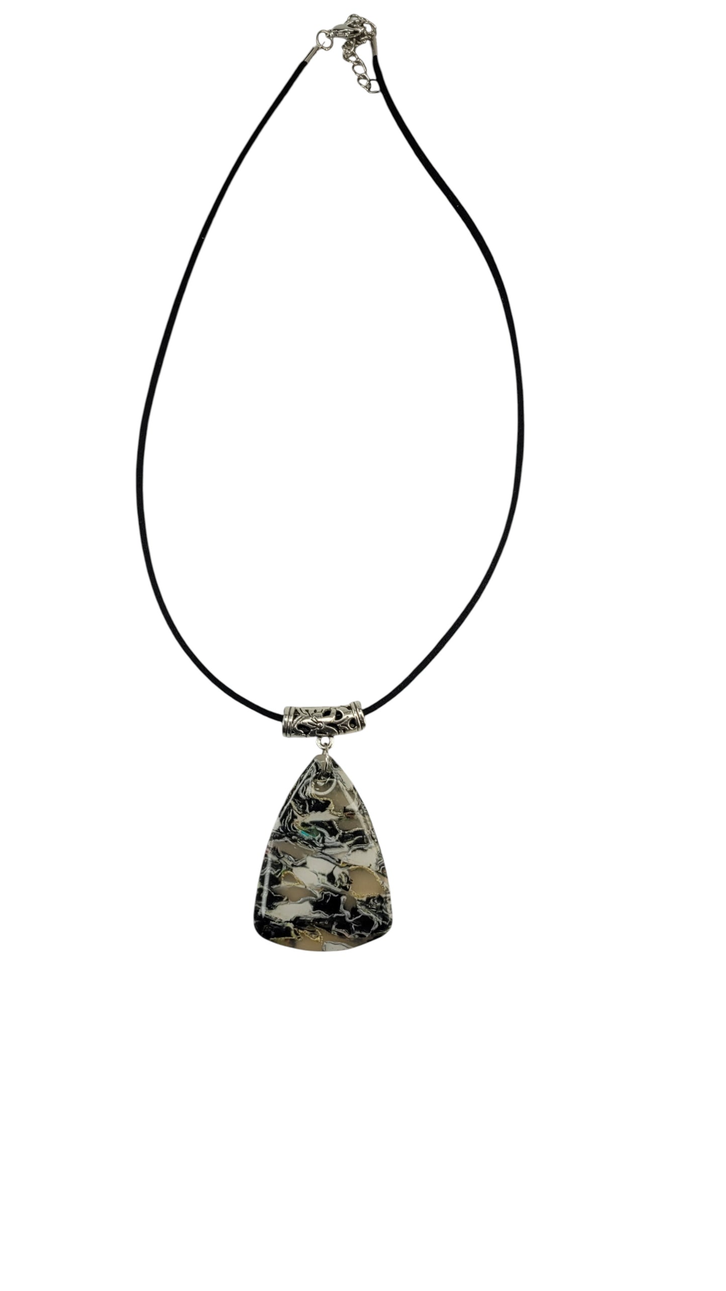 Abstract translucent golden lines Necklace