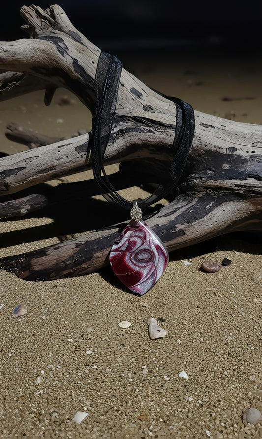 Red and pearl white Necklace