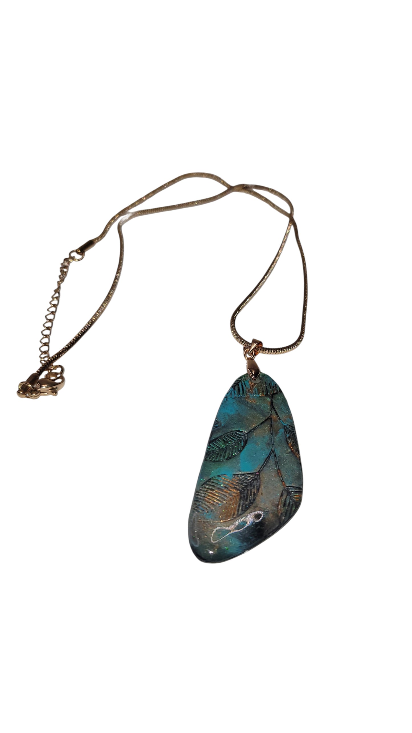 Rustic color leaf Necklace