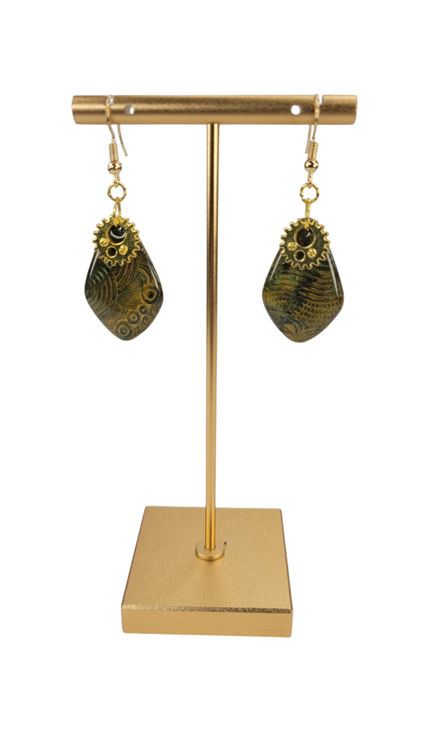 Faux textured in muted gold tones Earrings