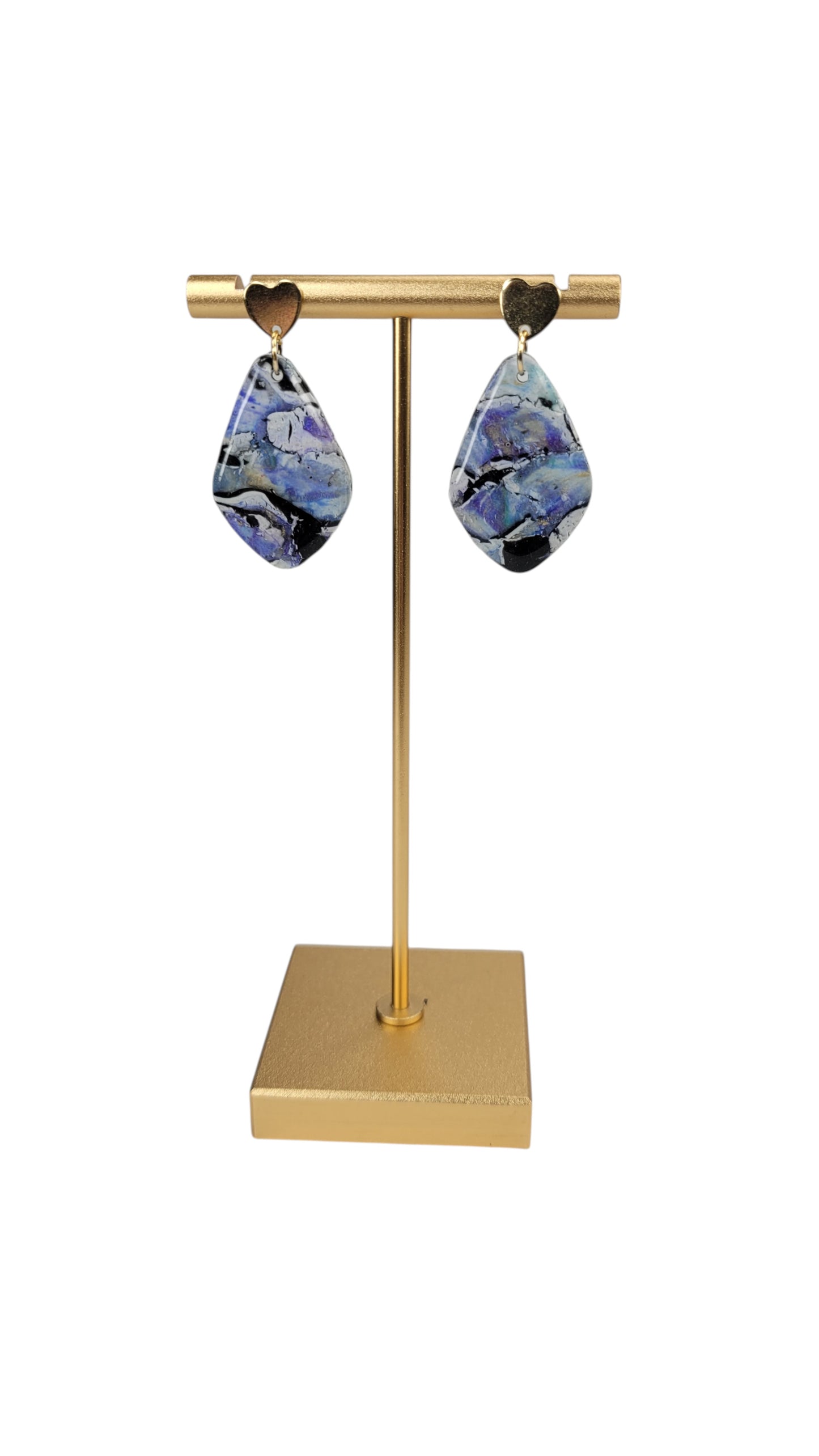 Softly shaped drop Earrings on the posts