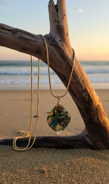 Abstract blend of rich colors Necklace