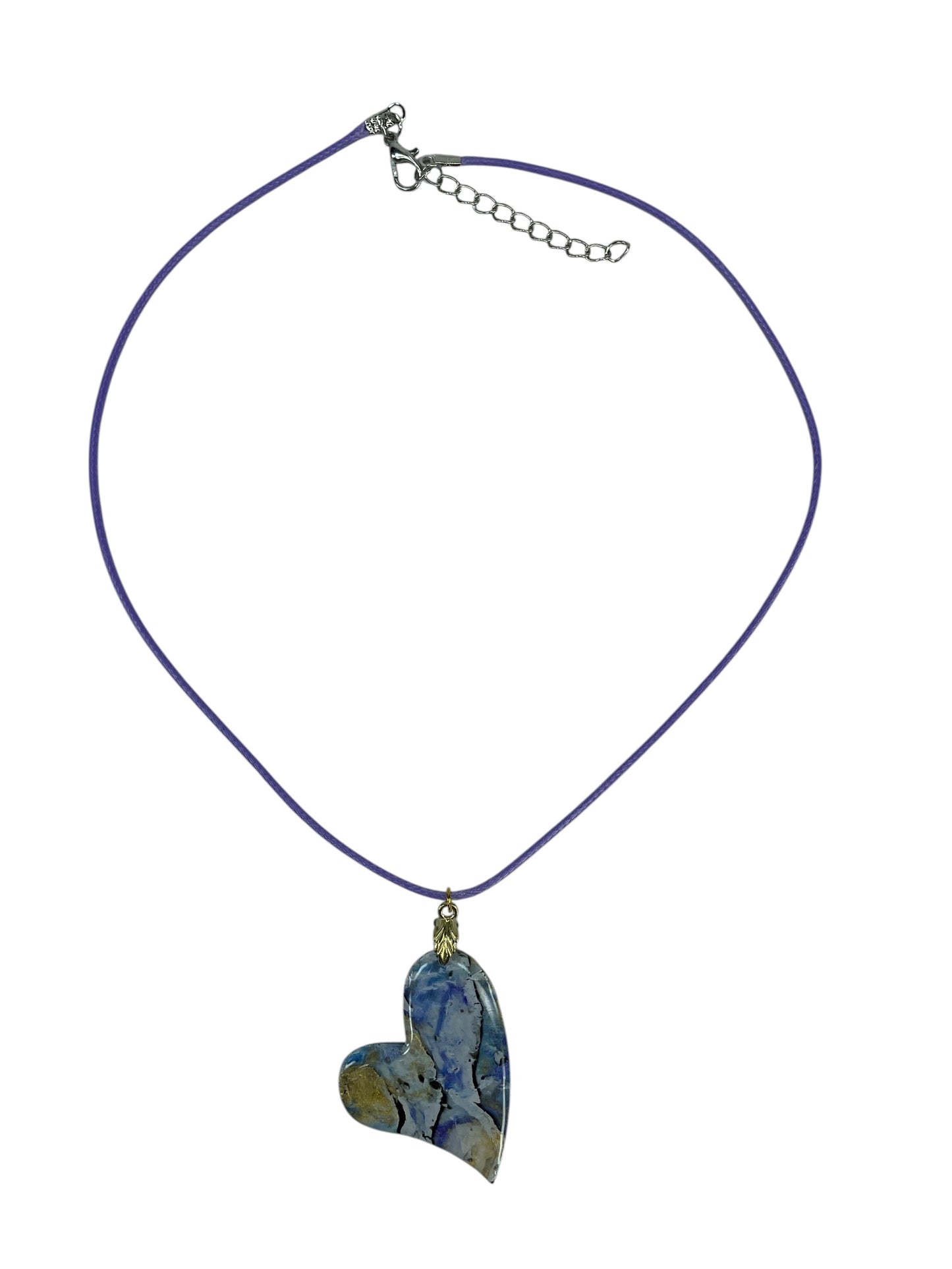 Graceful heart-shaped pendant featuring soft watercolors Necklace