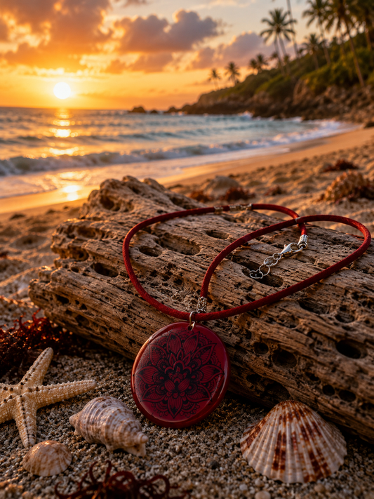 Bold and elegant mandala pendant Necklace
