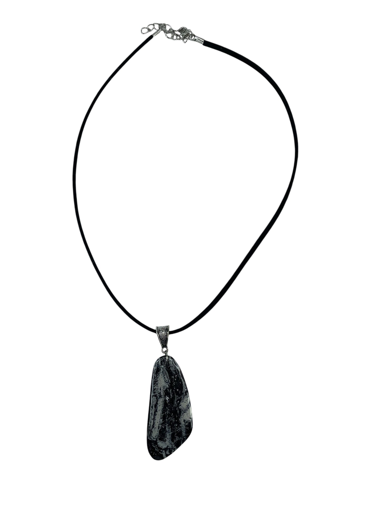 Subtle variations of charcoal and soft gray Necklace