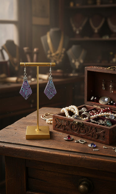 Retro vibe diamond shape Earrings