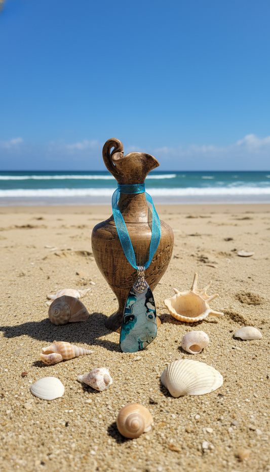 Turquoise and translucent Necklace