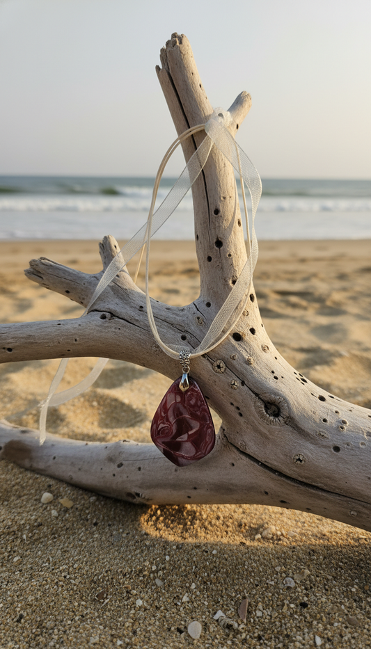 Red and silver Necklace