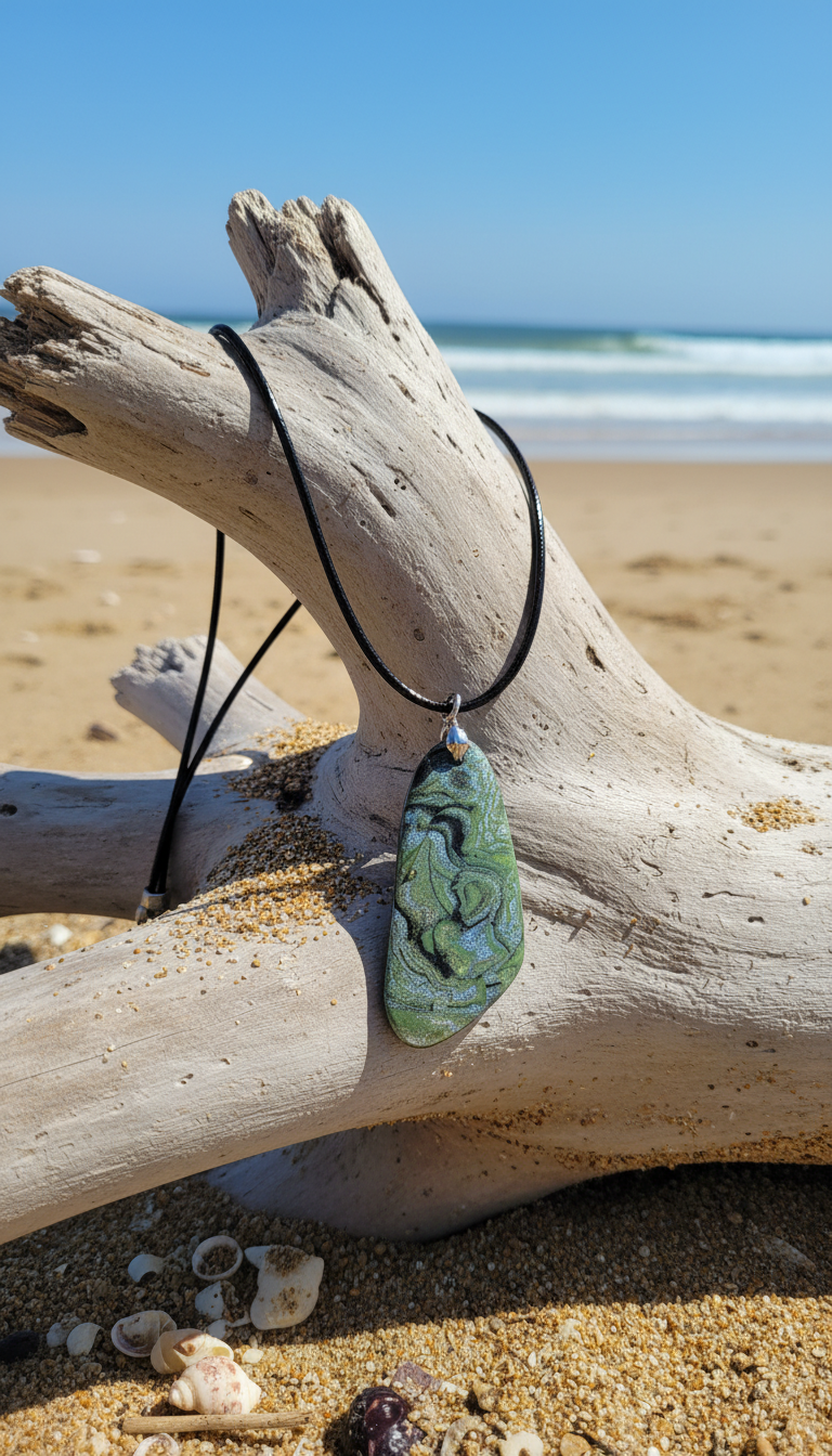 Light green and silver Necklace