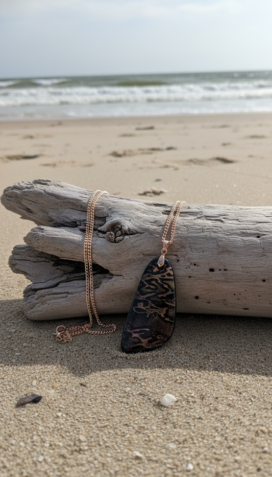 Metallic with letters Necklace