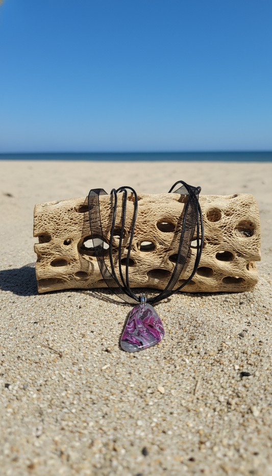 Wine and translucent Necklace