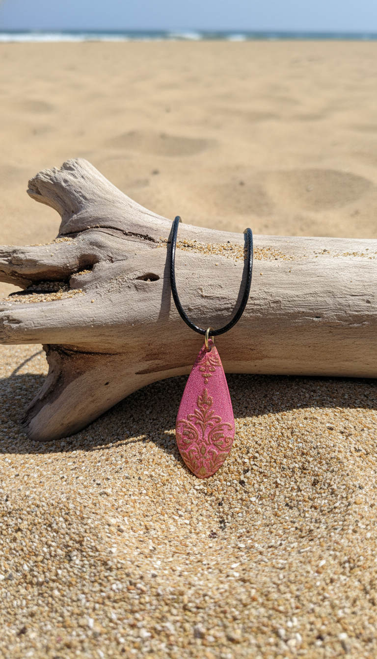 Pink and gold thin Necklace