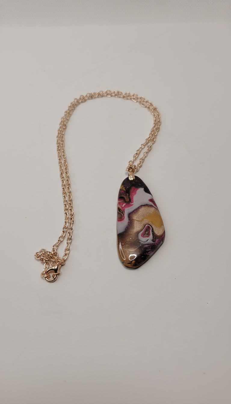 Soft golden abstract Necklace
