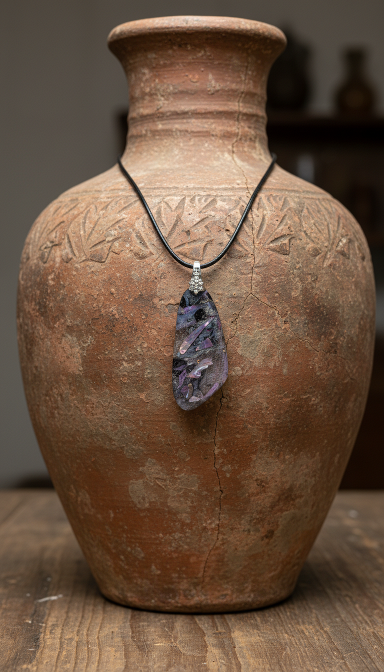 Grey and light purple Necklace