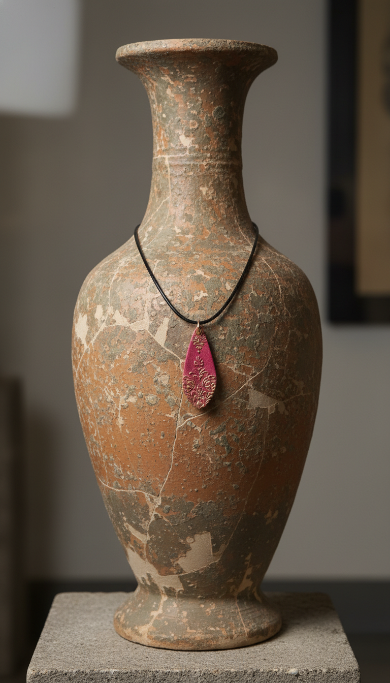 Pink and gold thin Necklace