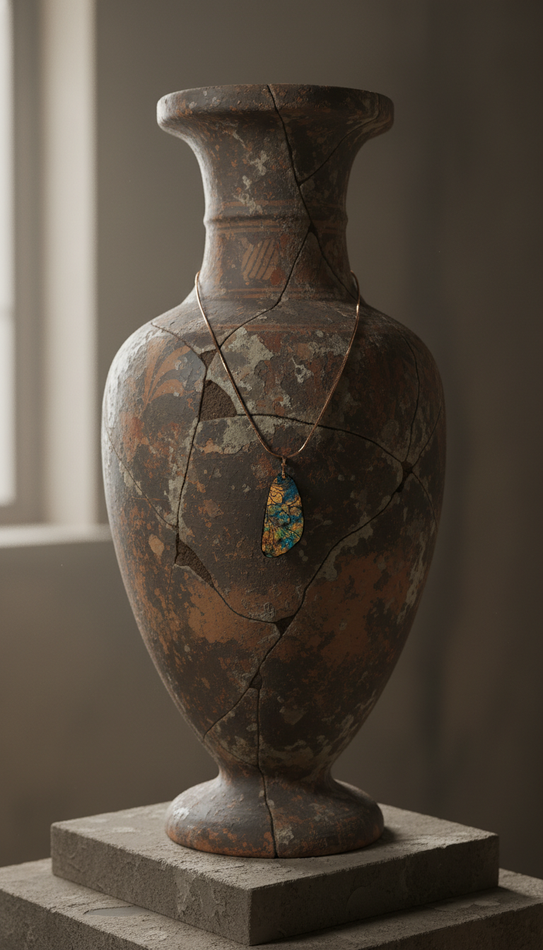 Rustic color flower Necklace
